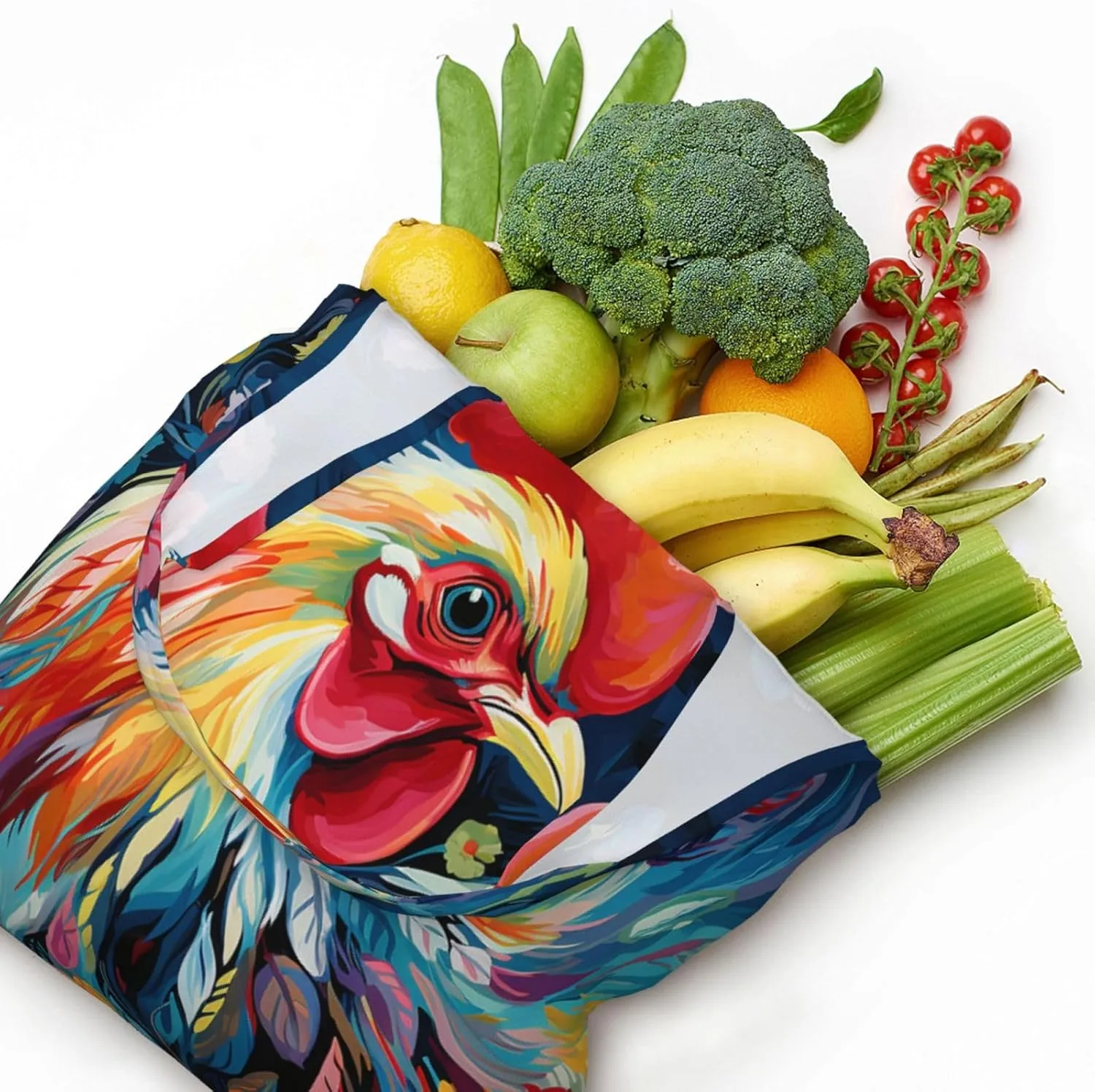 Tote Bag for Women Reusable Grocery Bag Canvas Shopping Bag Beach View Handbag Foldable Shoulder Bag
