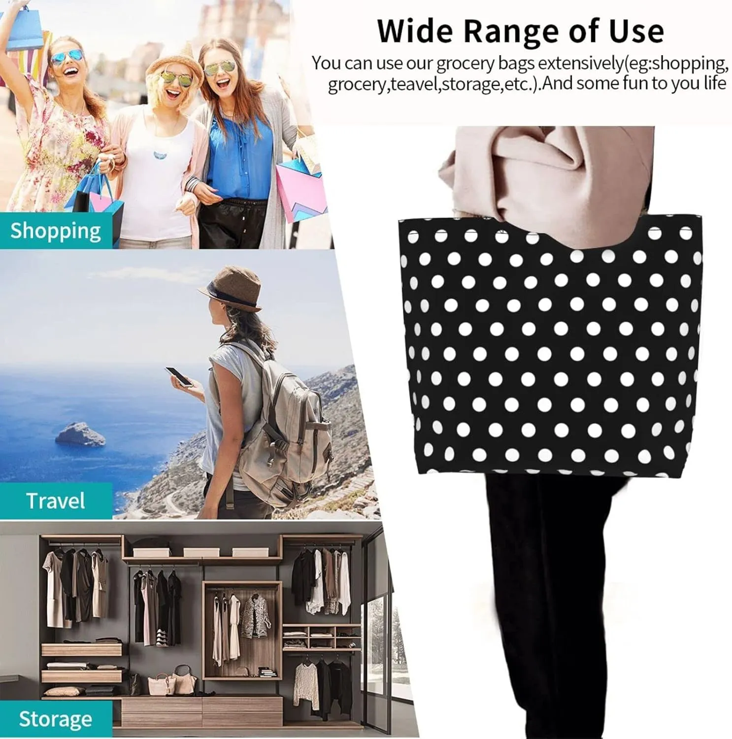 Tote Bag for Women,Large Beach Bag Reusable Grocery Bags Casual Shoulder Bag Handbags for Shopping Travel Work