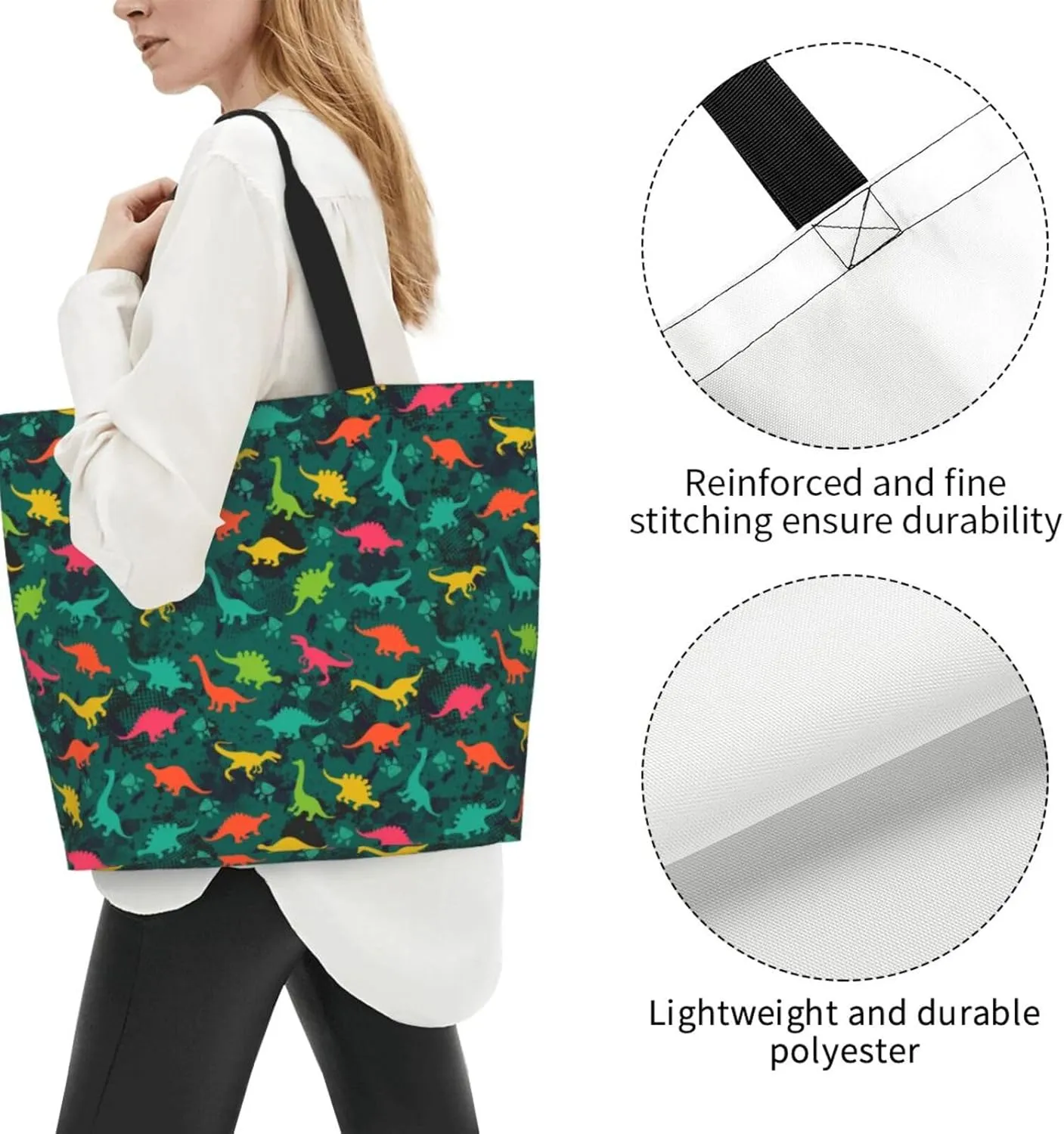 Tote Bag For Womens, Large Casual Shoulder Sling Bags Reusable Grocery Handbag For Travel Shopping Gym