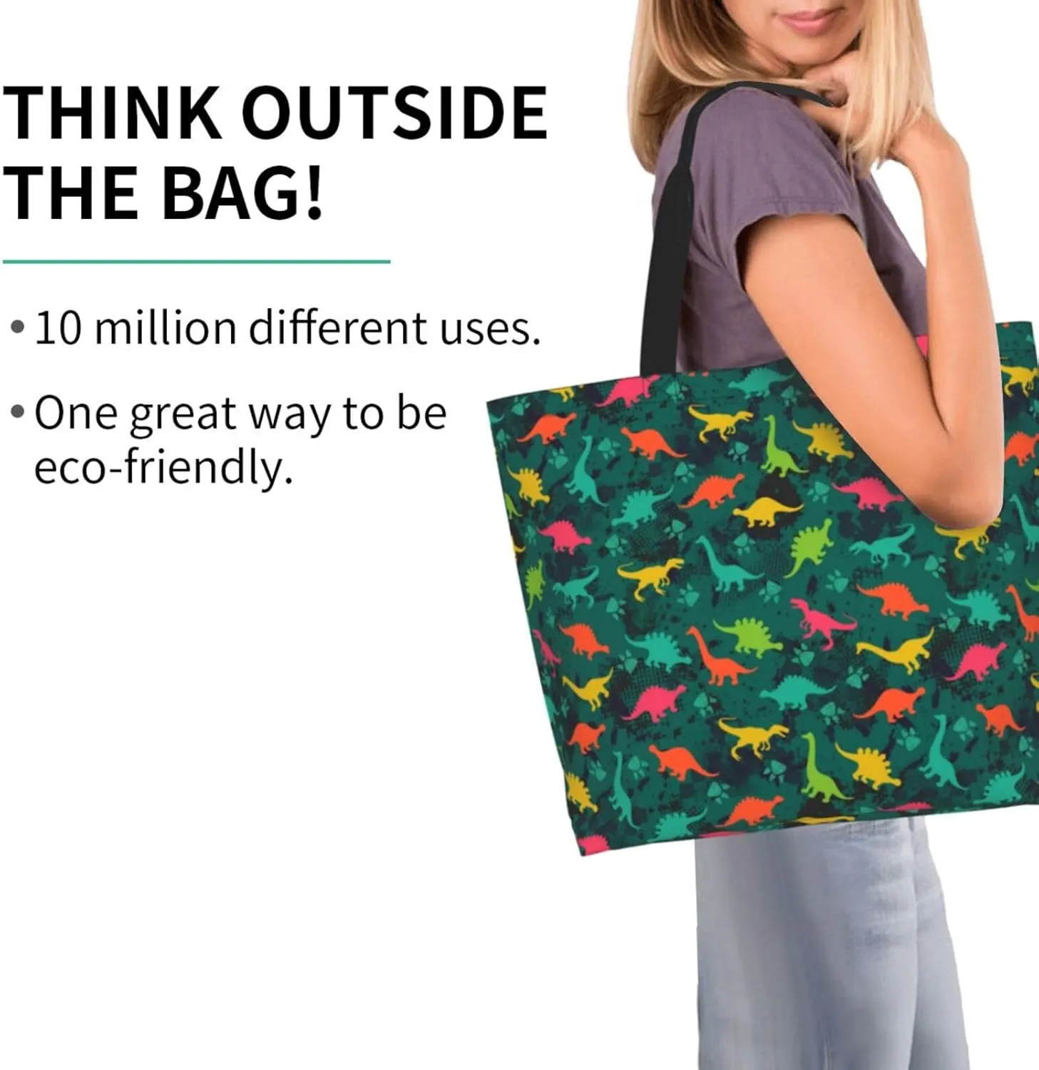 Tote Bag For Womens, Large Casual Shoulder Sling Bags Reusable Grocery Handbag For Travel Shopping Gym