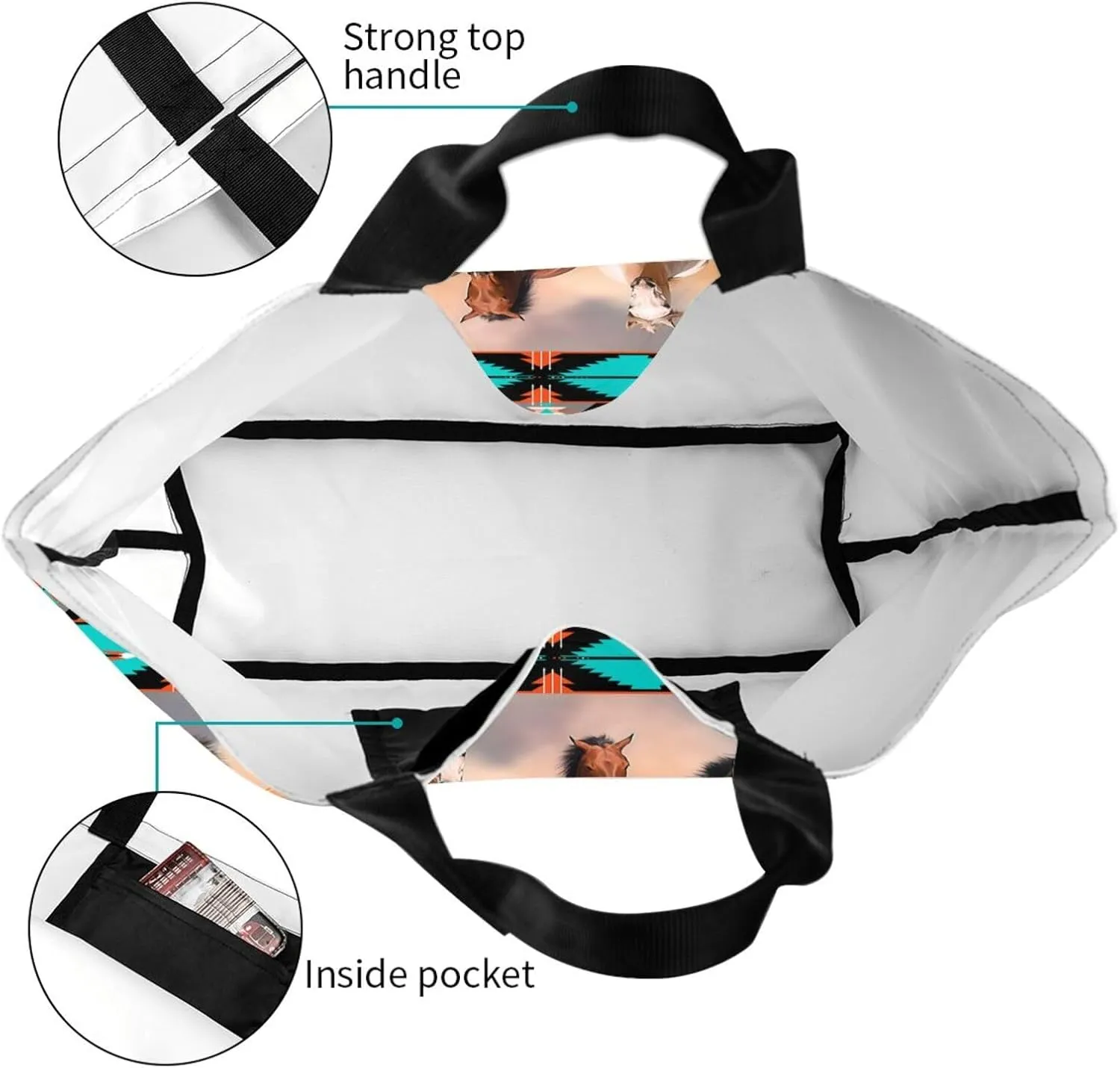 Tote Bag For Womens, Large Casual Shoulder Sling Bags Reusable Grocery Handbag For Travel Shopping Gym