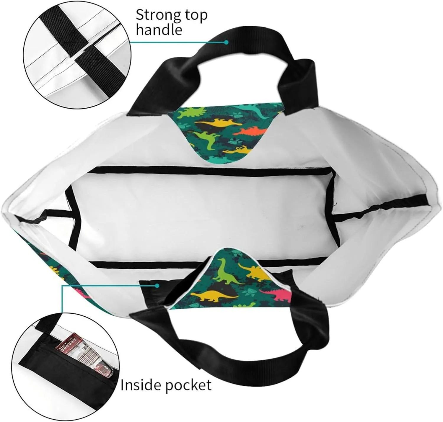 Tote Bag For Womens, Large Casual Shoulder Sling Bags Reusable Grocery Handbag For Travel Shopping Gym