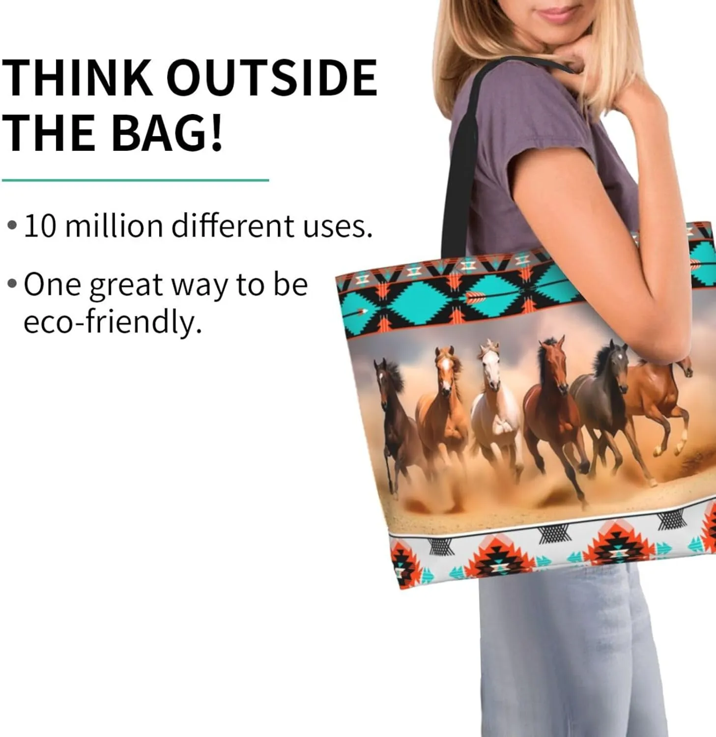 Tote Bag For Womens, Large Casual Shoulder Sling Bags Reusable Grocery Handbag For Travel Shopping Gym