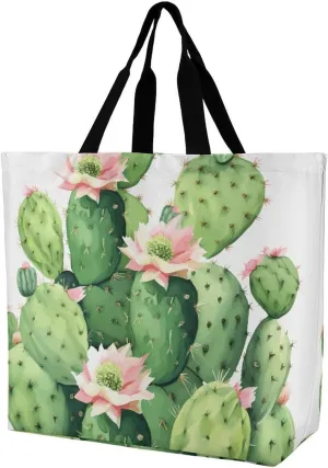 Tote Bag Grocery Bag for Women Shopping Bag Cactus Handbags Beach Bag Shoulder Bag for Shopping