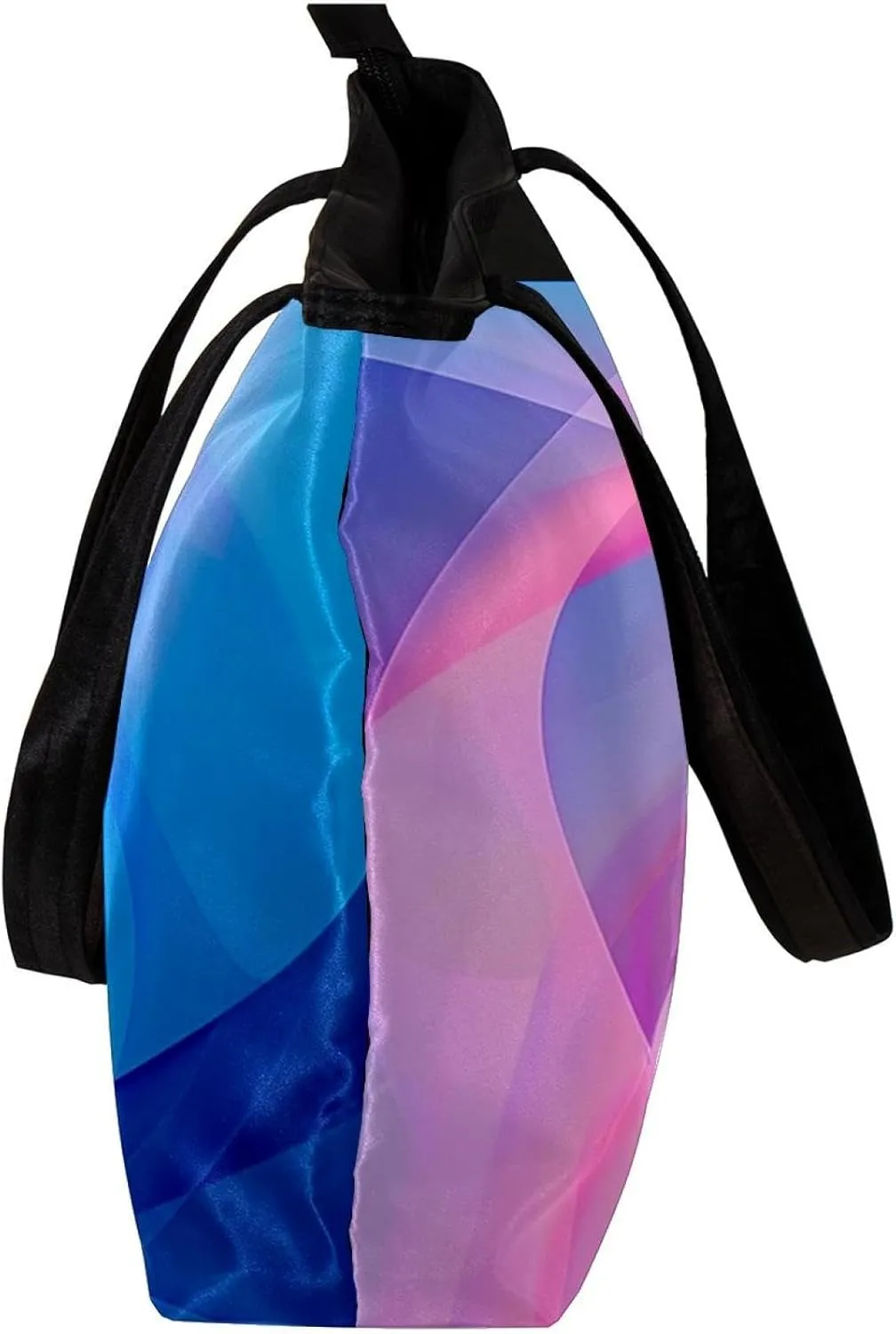 Tote Bag, Large Tote Bag, Tote Bag with Zipper, Modern Blue Pink Line Minimalist Art, Womens Tote Bags for Work