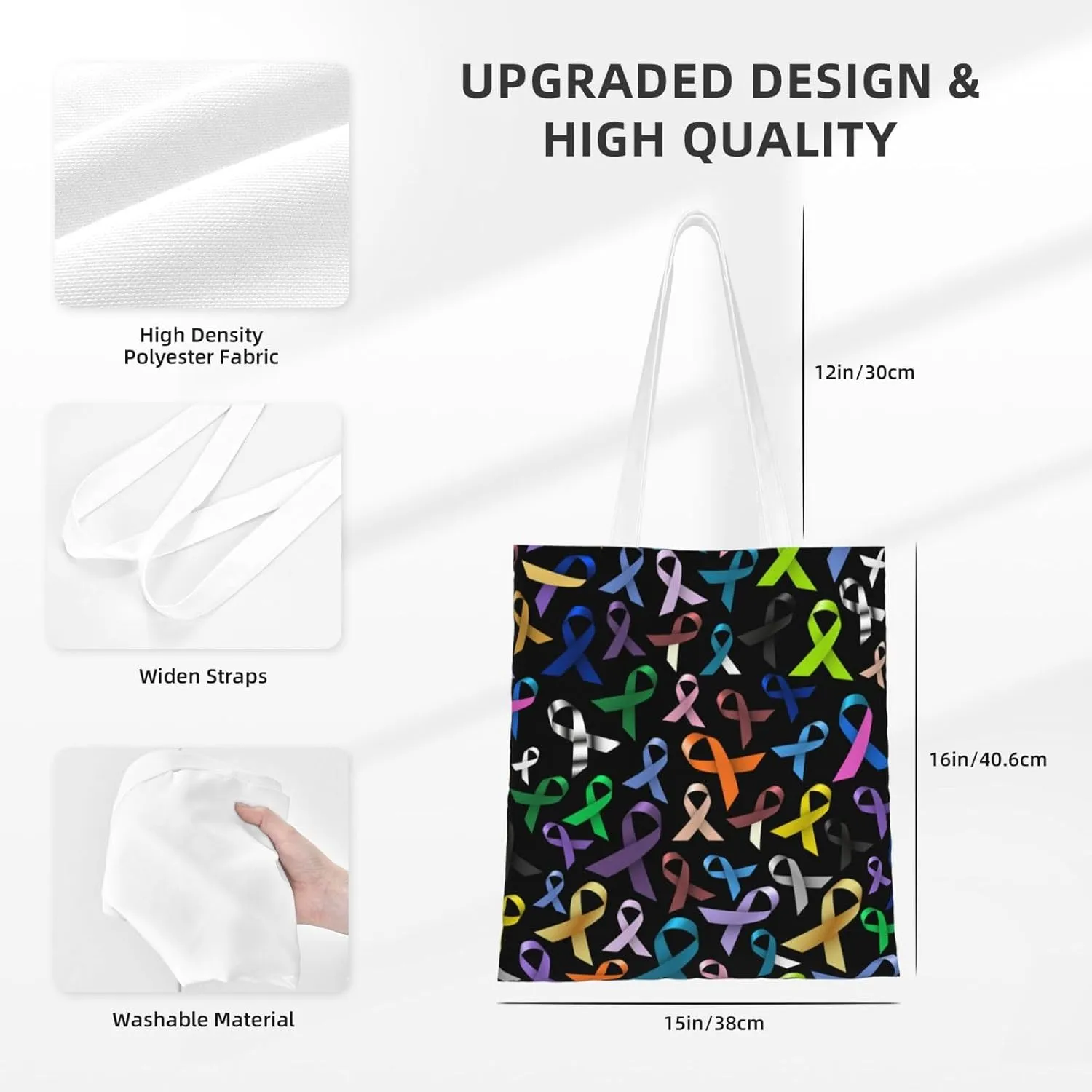 Tote Handbag Shoulder Bags for Women Eco-Friendly Reusable Grocery Shopping Bags for Kitchen
