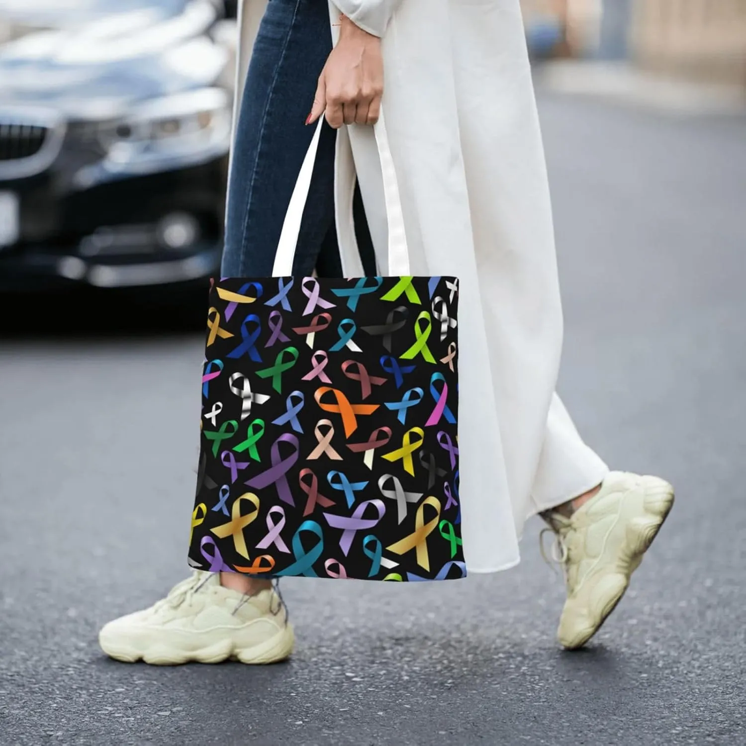 Tote Handbag Shoulder Bags for Women Eco-Friendly Reusable Grocery Shopping Bags for Kitchen