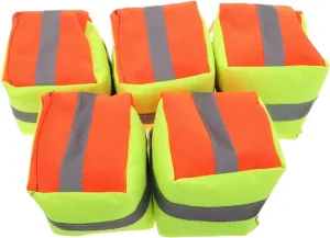 Toyvian Interactive Bean Bag Toss Set 5pcs Mini Bags for Boys and Girls Reflective Strips Canvas Rice Husk Fill Safe Fun Outdoor Toy
