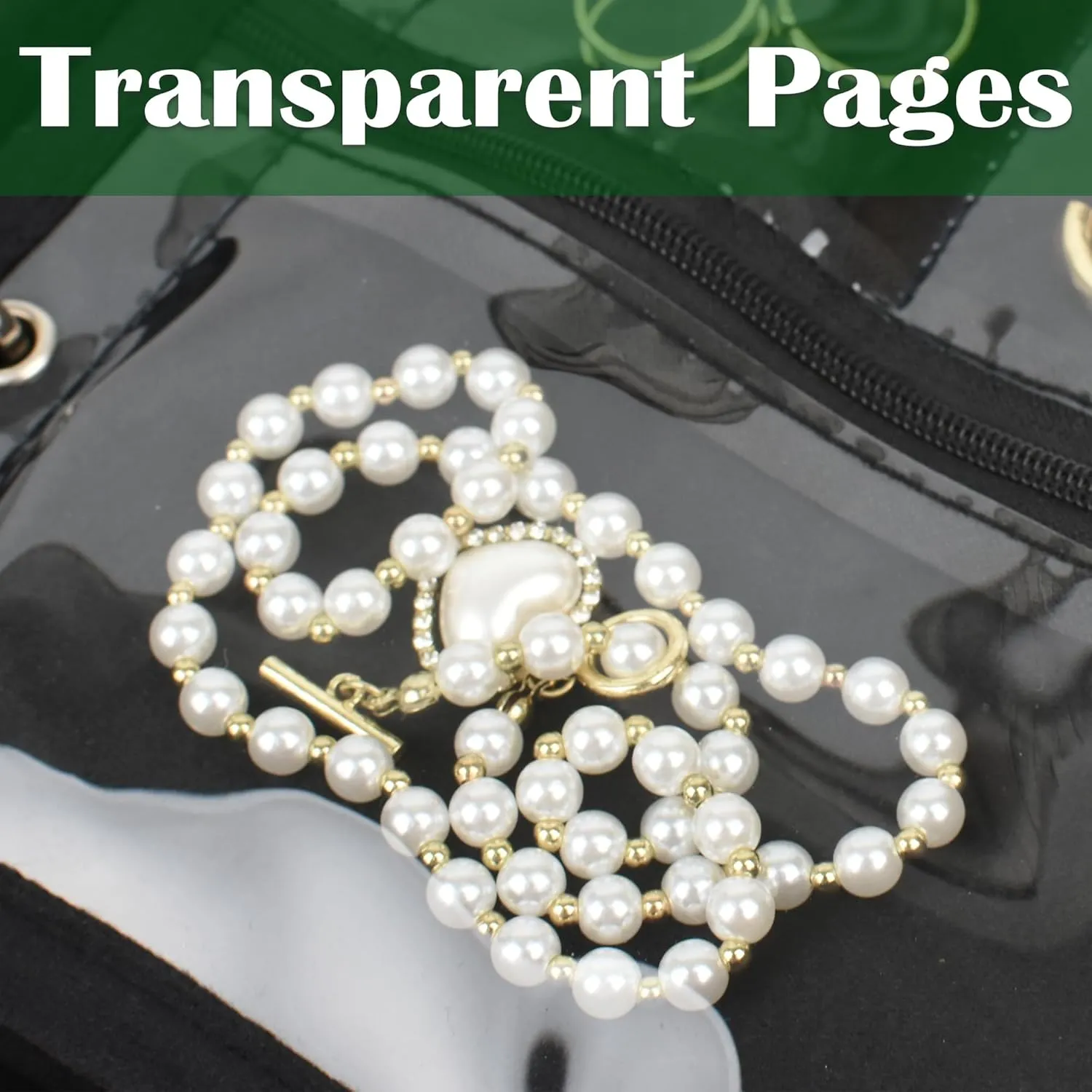 Travel Jewelry Organizer Case,Jewelry Bags for Traveling, Jewelry Binder with 24 Pcs Clear Zipper Velvet Pouches (Inner Pages, 3 PCS)