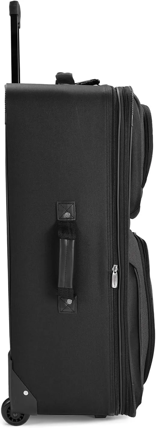 Travel Select Amsterdam Expandable Rolling Upright Luggage, Gray, 8-Piece Set