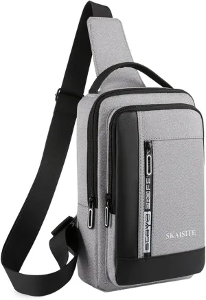 Trendy Sling Bag Bakpack Messenger Bag Solid Color Cloth Outdoor Leisure Customize Chest Bag Men Shoulder