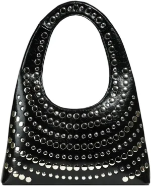Trendy Studded Shoulder Bag For Women Vegan Leather Underarm Purse Y2K Womens Tote Bag For Work Punk Purse Travel 2025