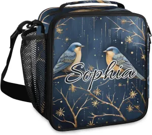 TropicalLife Sparrow Personalized Lunch Box for Men Women Custom Name Insulated Lunch Boxes Reusable Lunch Bag Lunchbox for Travel, Work, Picnic
