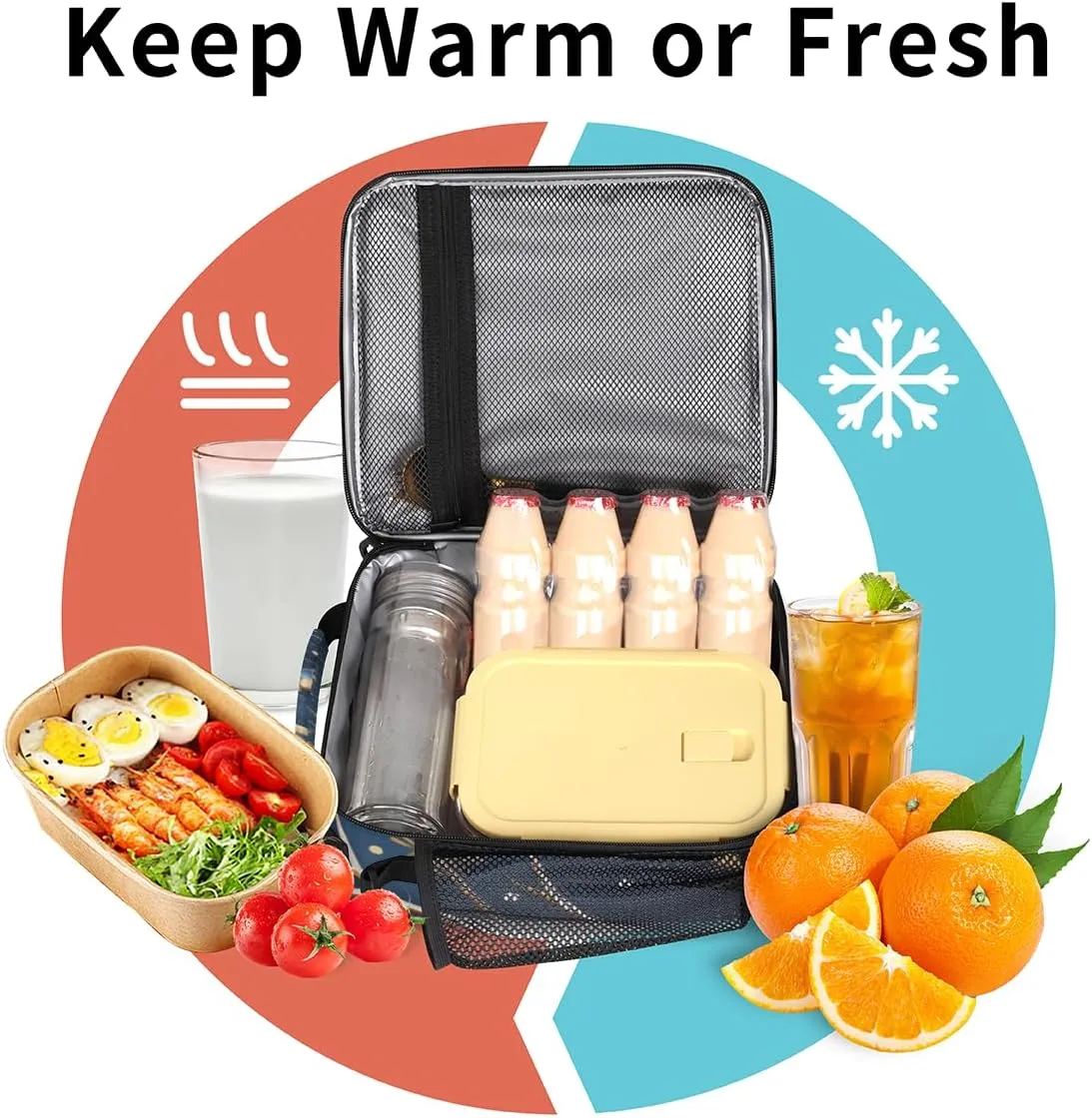 TropicalLife Sparrow Personalized Lunch Box for Men Women Custom Name Insulated Lunch Boxes Reusable Lunch Bag Lunchbox for Travel, Work, Picnic