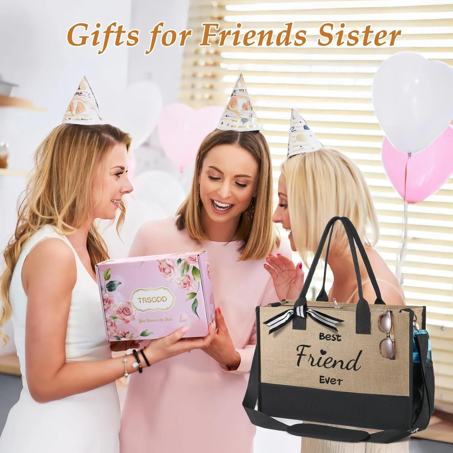 TRSODD Gigi Gifts for Grandma Gigi Mothers Day Gifts Birthday for Women Jute Embroidered Tote Bag and Makeup Bag