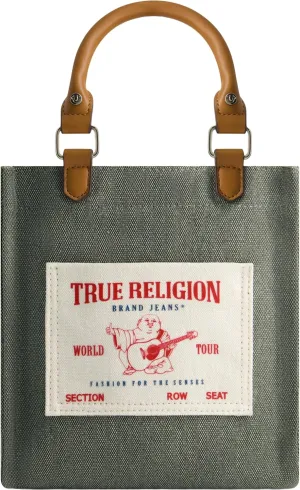 True Religion Women's Tote Bag, Buddha Pocket Travel Shoulder Handbag with Adjustable Removable Crossbody Strap