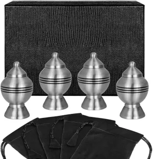 Trupoint Memorials Small Urns for Human Ashes Keepsake, Decorative Mini Cremation Urn for Adult Men & Women – Set of 4, Silver Chalice