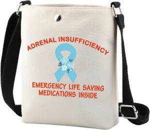 TSOTMO Adrenal Support Medical Alert Bag Adrenal Insufficiency Emergency Life Saving Medications Inside First Aid Bag