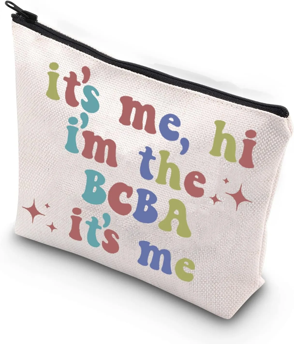 TSOTMO BCBA Zipper Makeup Bag It's Me, Hi I'm The BCBA It's Me Bag Applied Behavior Behavioral Therapist (BCBA)