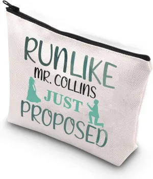 TSOTMO Book Fans Gift Book Lover Gift Movie Lover Gift Just Proposed Zipper Pouch Makeup Bag(proposed)