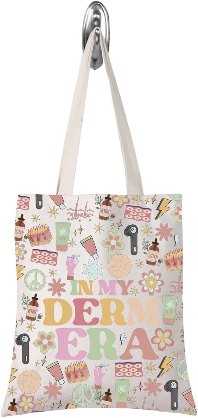TSOTMO Dermatology Gift In My Derm Era Bag Dermatologist Derm Tech Gift Dermatology Nurse Gift for Women (Derm Era tote)