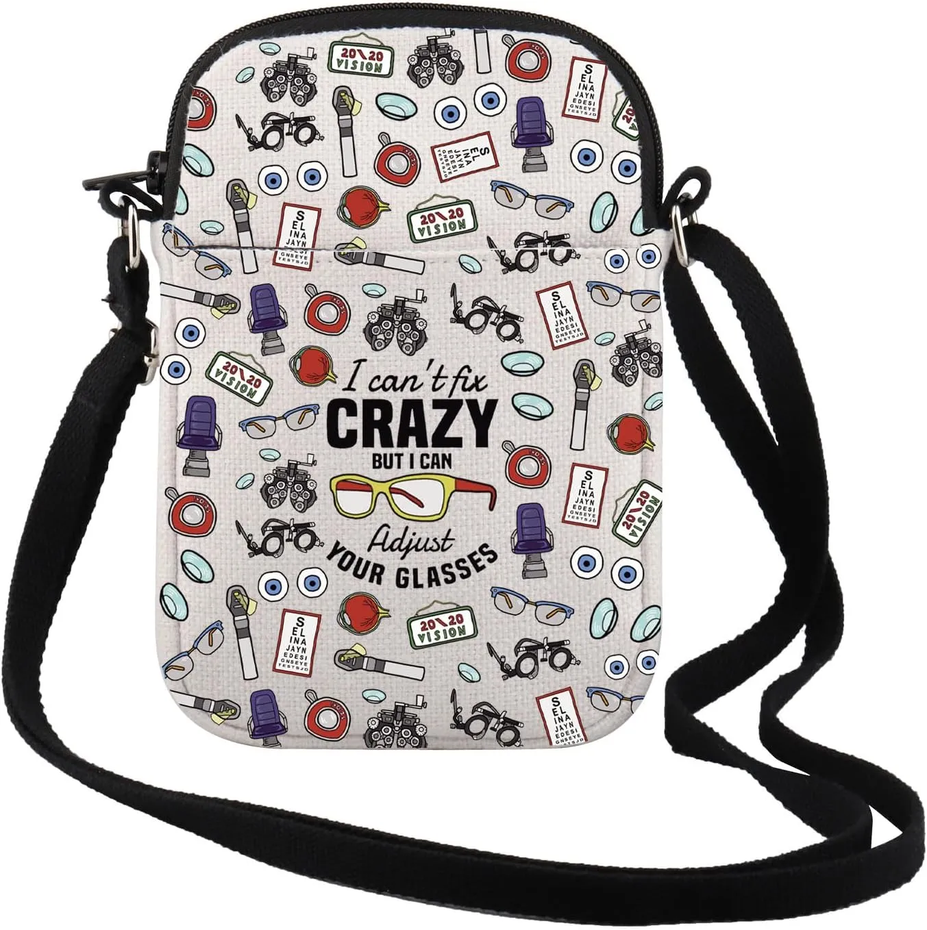 TSOTMO Dispensing Opticians Gift Optometry Gift Eyeglasses Crossbody Bag Knowledge Lovers Gifts