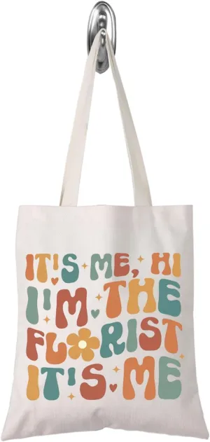 TSOTMO Florist Gift It's Me Hi I'm The Florist It's Me Tote Bag Plant Lover Gift Flower Gift for Florist