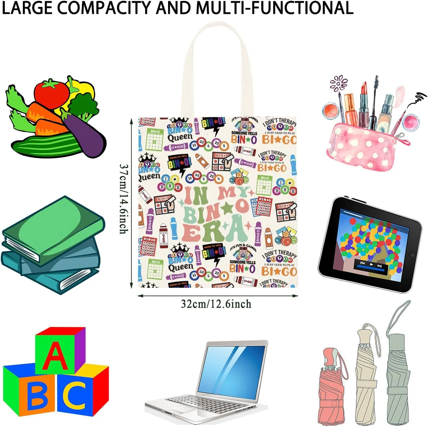 TSOTMO Funny Player Gift Lucky Bag In My Game Bag For Women Game Lover(BIN ERA tote)
