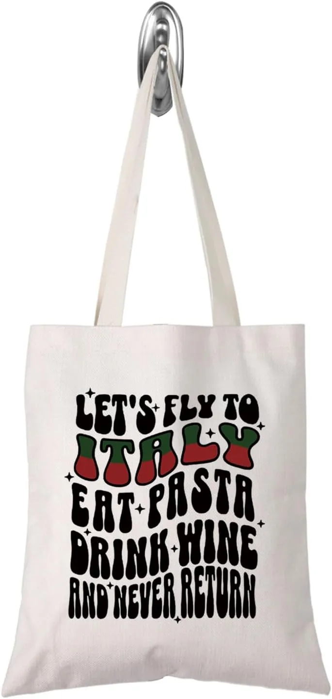 TSOTMO Italy Gift Adventure Italian Italy Travel Gift Italy Traveller Shopping Bag Italy Themed Gift for Mother