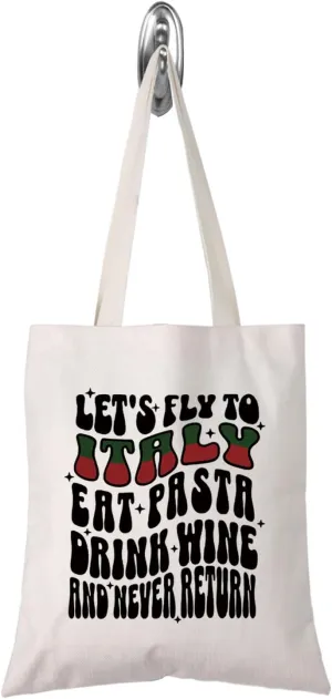 TSOTMO Italy Gift Adventure Italian Italy Travel Gift Italy Traveller Shopping Bag Italy Themed Gift for Mother
