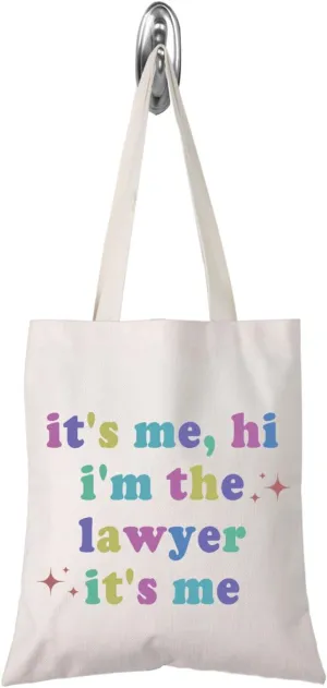 TSOTMO Lawyer Gift It's Me, Hi I'm The Lawyer It's Me Bag Legal Practitioner Gift Prosecutor Gift Future Lawyer (lawyer tote)