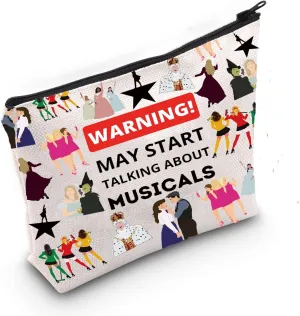 TSOTMO Musicals Gift Theatre Life Gift Musicals Zipper Pouch Cosmetic Bag For Actor Drama Theater Gift Musical Theatre Gift For Musical Lovers (about Musicals)