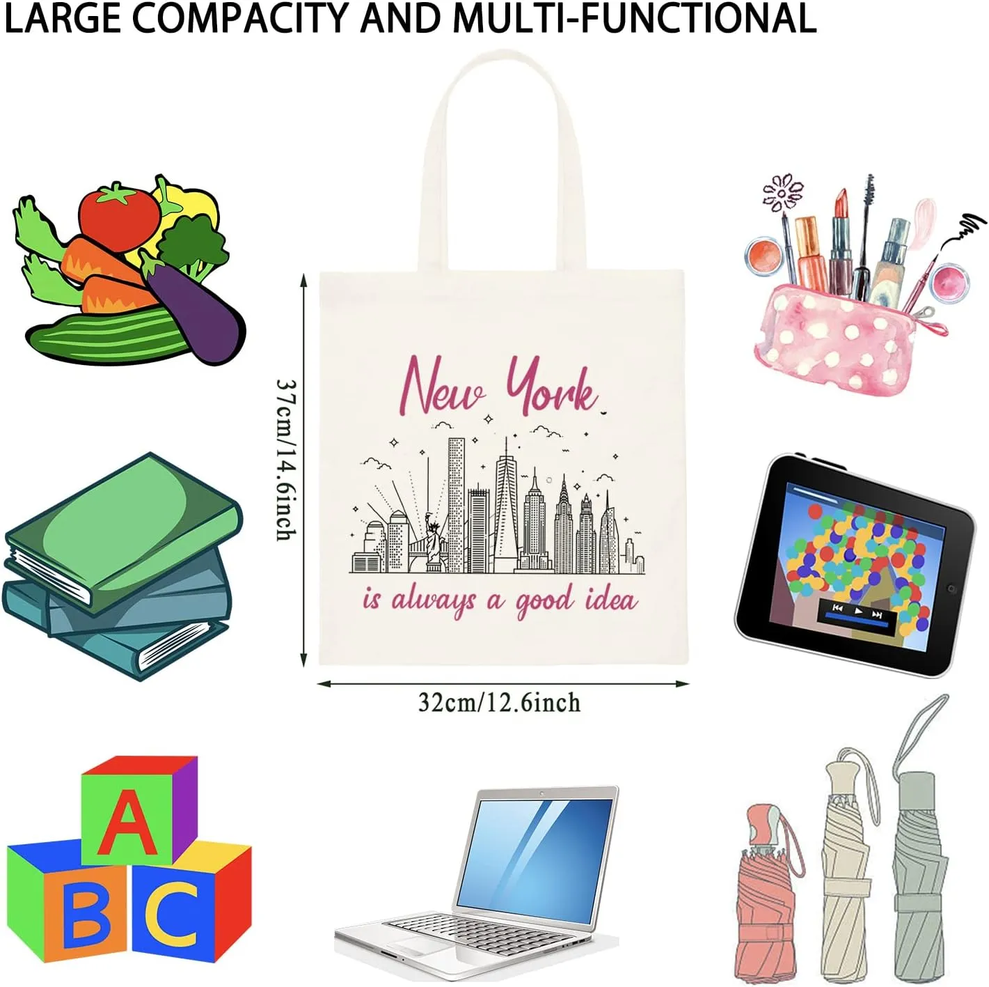 TSOTMO New York Bachelorette Party Favor - New York Is Always A Good Idea Vacation Zipper Pouch Makeup Bag