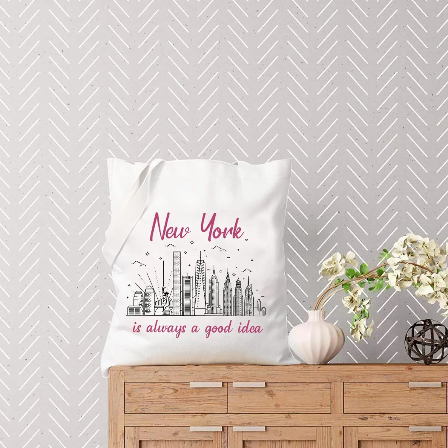 TSOTMO New York Bachelorette Party Favor - New York Is Always A Good Idea Vacation Zipper Pouch Makeup Bag