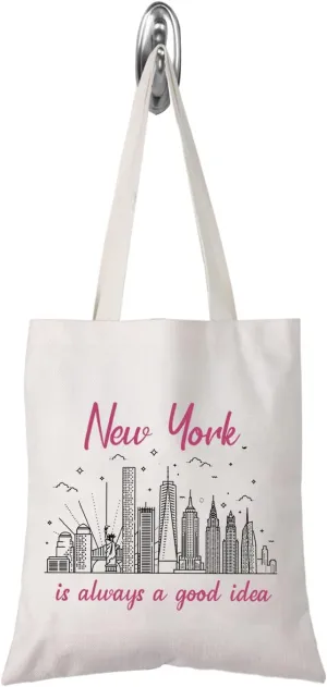 TSOTMO New York Bachelorette Party Favor - New York Is Always A Good Idea Vacation Zipper Pouch Makeup Bag