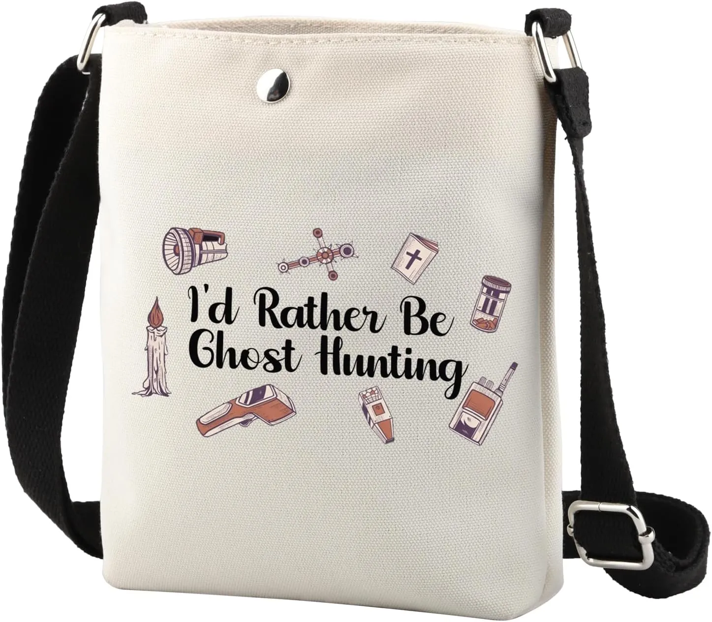 TSOTMO Paranormal Investigator Ghost Lover Merch I’d Rather Be Ghost Hunting Crossbody Bag (Hunting XK)