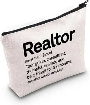 TSOTMO Realtor Makeup Bag Real Estate Gift Seller Marketing Guide Gift Realtor Survival Kit Bag Realtor Tour Guide