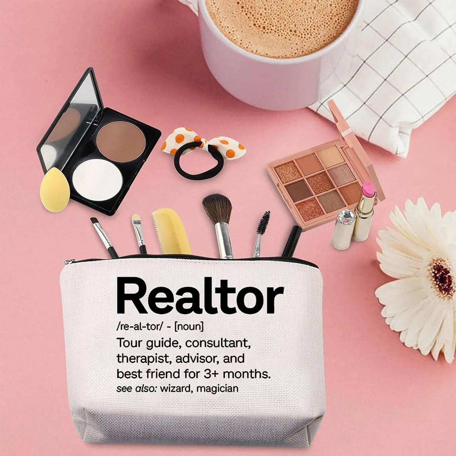 TSOTMO Realtor Makeup Bag Real Estate Gift Seller Marketing Guide Gift Realtor Survival Kit Bag Realtor Tour Guide
