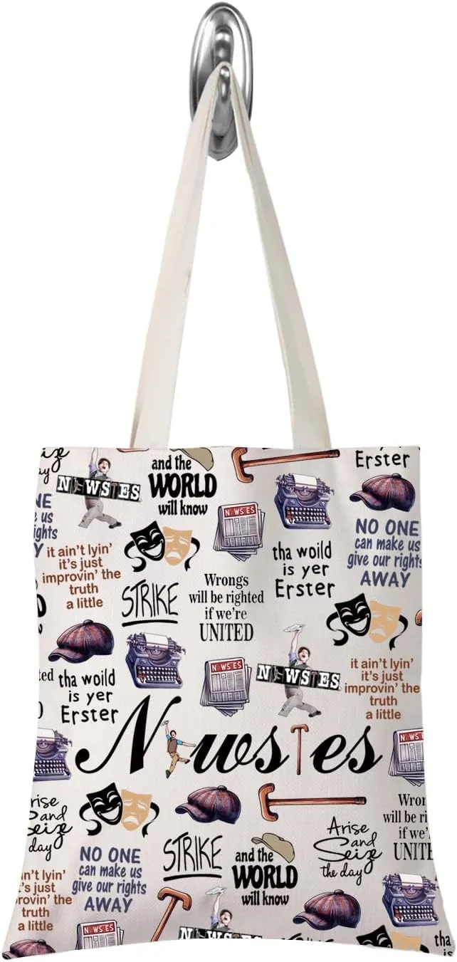 TSOTMO Theatre Lover Tote Bag Musicals Gift Musical Theatre Drama Gift for Women Sister