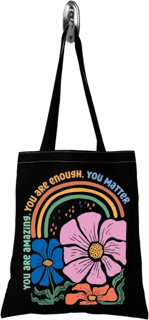 TSOTMO Therapy Gift Counselor Gift You Are Amzing You Are Enough Tote Bag Counselor Gift for Student