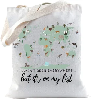 TSOTMO Travel Bag Traveler Gift Travel Cosmetic Bag Trip Accessories Toiletry Bag For Women Trip Gift (MY List Tote)