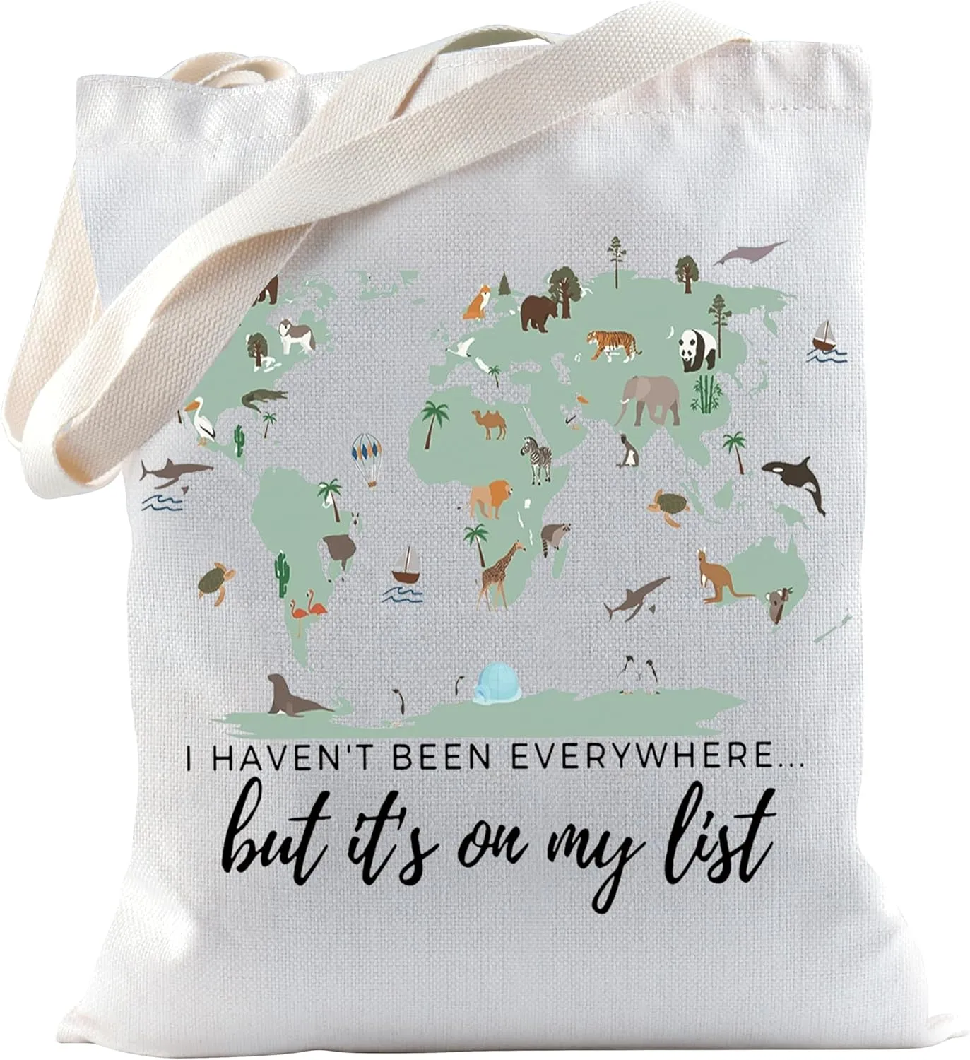 TSOTMO Travel Bag Traveler Gift Travel Cosmetic Bag Trip Accessories Toiletry Bag For Women Trip Gift (MY List Tote)