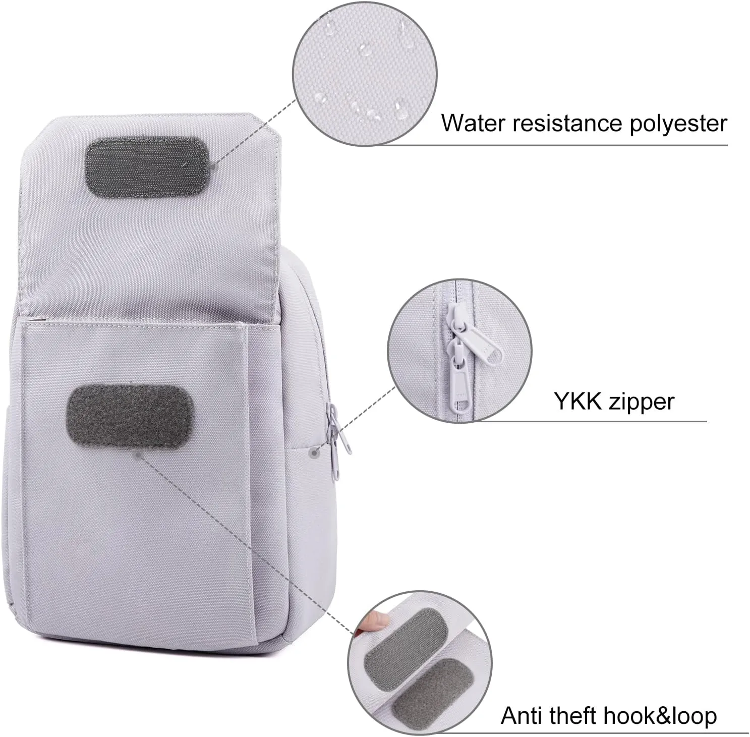 TULLIO Small Camera Bag Crossbody Canvas Sling Bag Purse Waterproof Dslr Bag Compatible with Nikon Sony for Men and Women Off white
