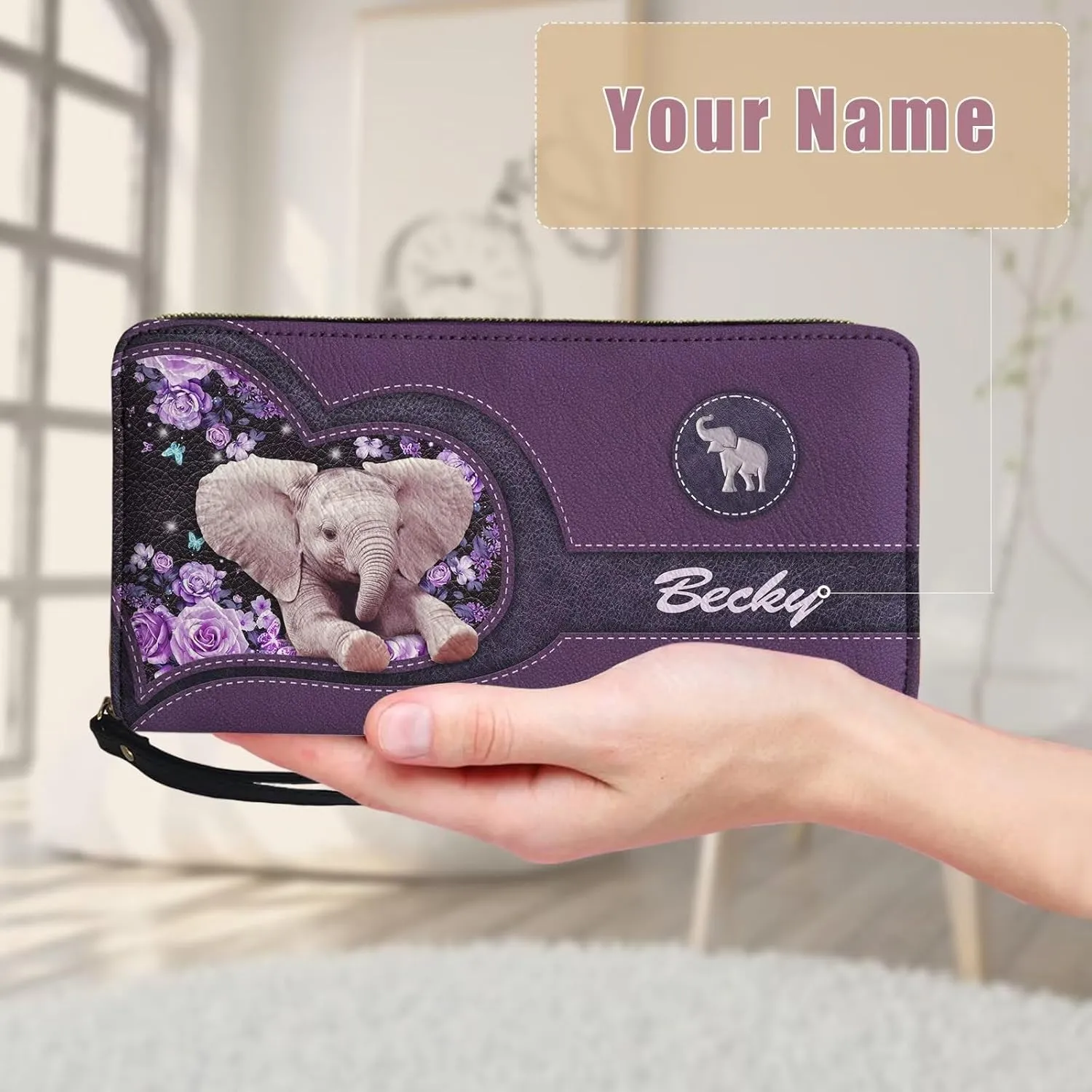 Tuoxiukan Personalized Handbags and Wallet Set for Women Clutch Purse Custom Name Tote Bag Customized Gifts for Mom