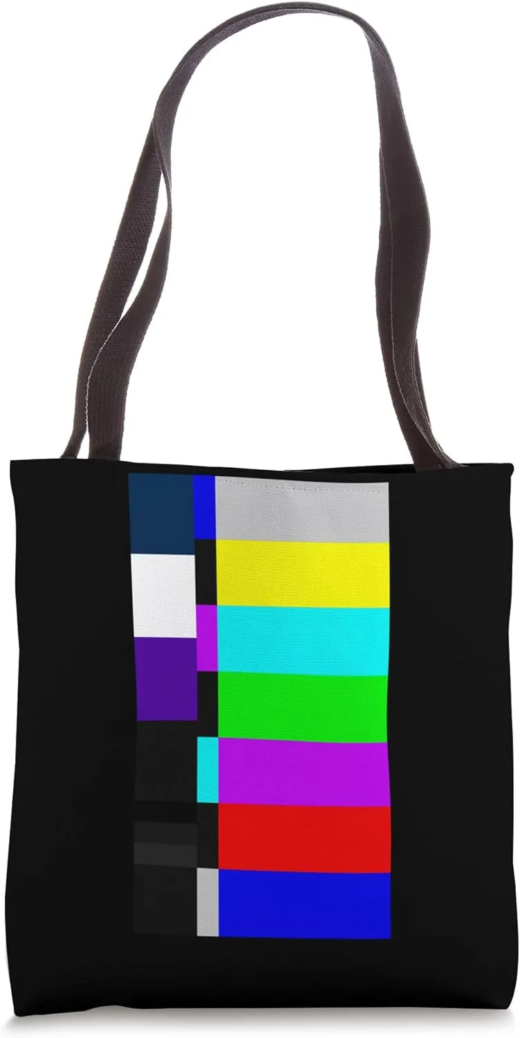 TV Color Bars Test Pattern Broadcast Video Cam Balance Art Tote Bag