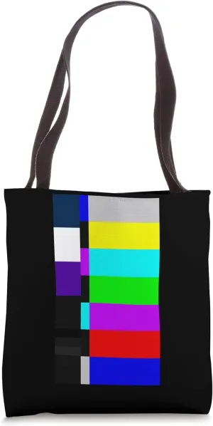 TV Color Bars Test Pattern Broadcast Video Cam Balance Art Tote Bag