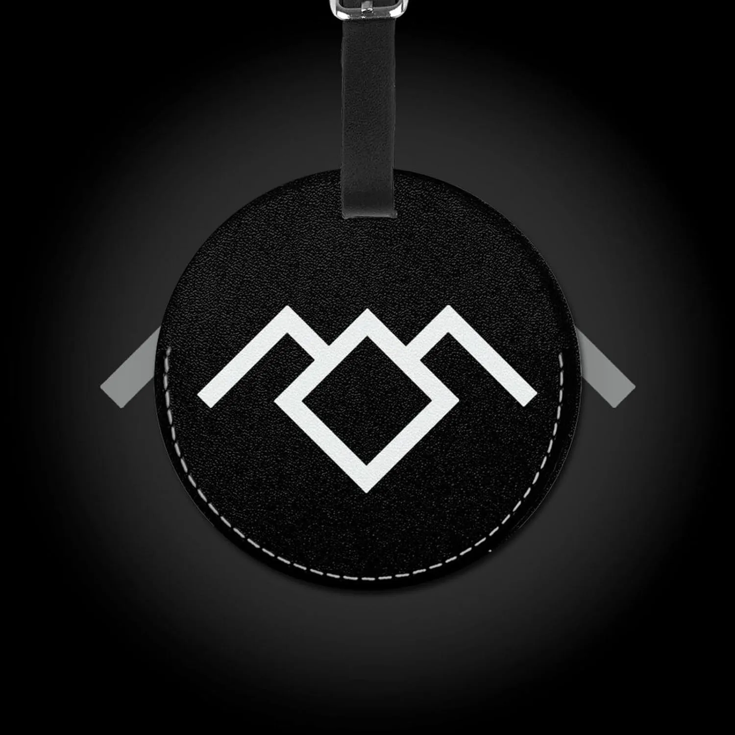 Twin Peaks Owl Cave Symbol Round Luggage tag, Suitable for suitcases, etc., 3.7 inches