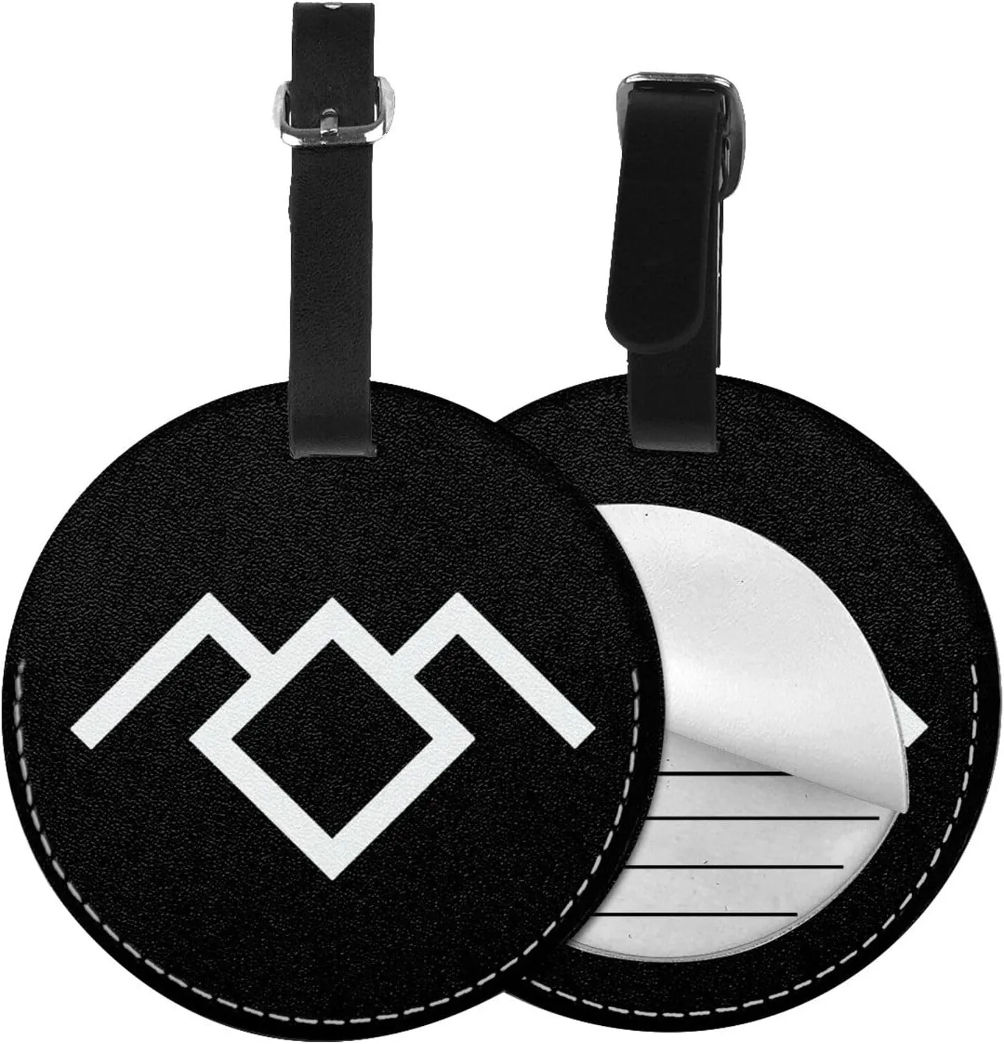 Twin Peaks Owl Cave Symbol Round Luggage tag, Suitable for suitcases, etc., 3.7 inches