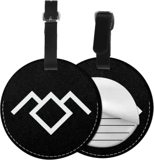 Twin Peaks Owl Cave Symbol Round Luggage tag, Suitable for suitcases, etc., 3.7 inches