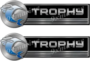 Two Bayliner Trophy Classic Stickers - 10" Long Each